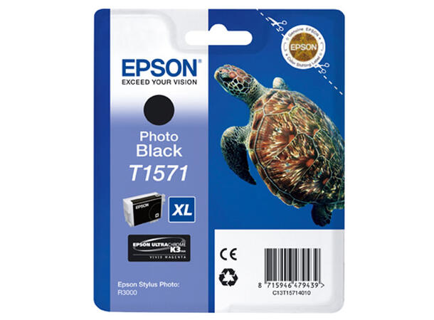 Epson T1579 Light Light Black Lyst lyst svart blekk for Epson R3000
